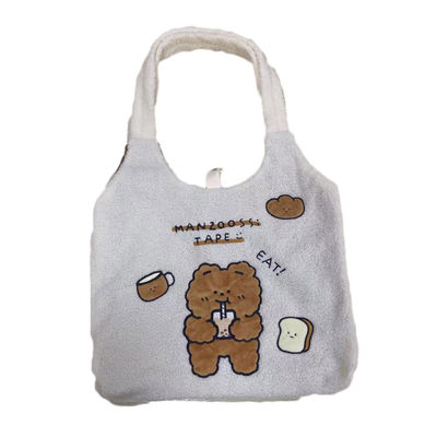 یک شانه خرید کوله پشتی خرس پرشده سفارشی کیف مخمل خواب دار ژاپنی Harajuku