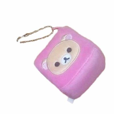 ابزارک های آویز عروسکی عروسک پرچین Keychain خرس صورتی صورتی سفارشی کنید