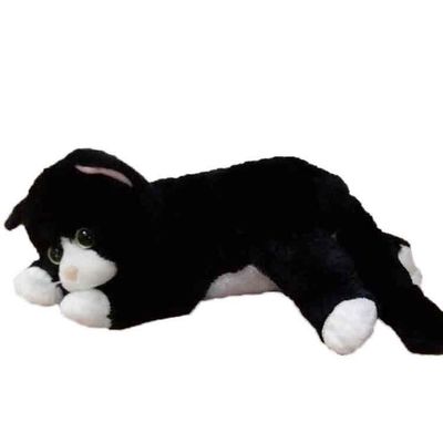 40CM گربه سیاه و سفید حیوانات پر شده 100 Poly پلی استر اسباب بازی های مخمل خواب دار