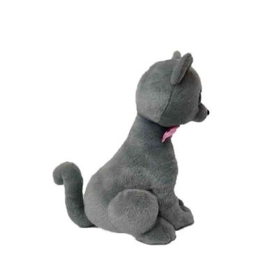 30CM شبیه سازی گربه خاکستری پر از اسباب بازی های مخمل خواب دار حیوانات احساس صاف