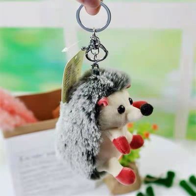 Cute Plush Hedgehog Keychain Plush Toys کوچک خارپشت حیوانات قفل حلقه کلید