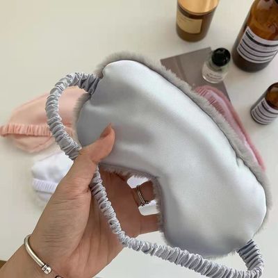 لوازم جانبی اسباب بازی نرم ماسک چشم مخمل خواب دار چشم بند مخمل خواب دار 20 سانتی متری موی خرگوش دخترانه