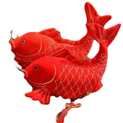آویز دکوراسیون منزل عروسک طلسم مخمل خواب دار کپور قرمز