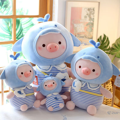 اسباب بازی های مخمل دار کارتونی خوک Kawaii با پر کردن PP پنبه